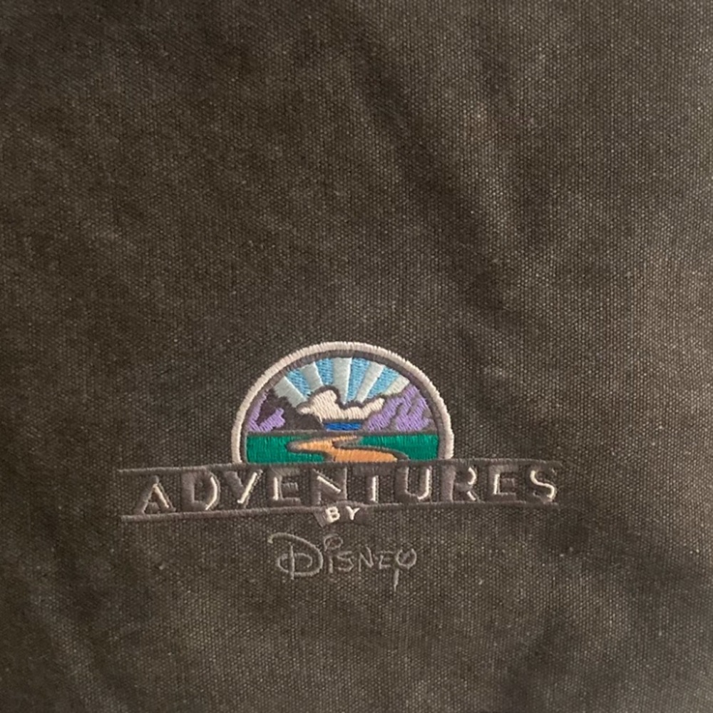 Disney Adventures Dark Distressed Gray Denim Cruise Travel Messenger Bag - Picture 9 of 9